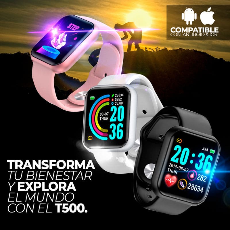 COMBO SMARTWATCH T500 + MORRAL ANTIRROBO